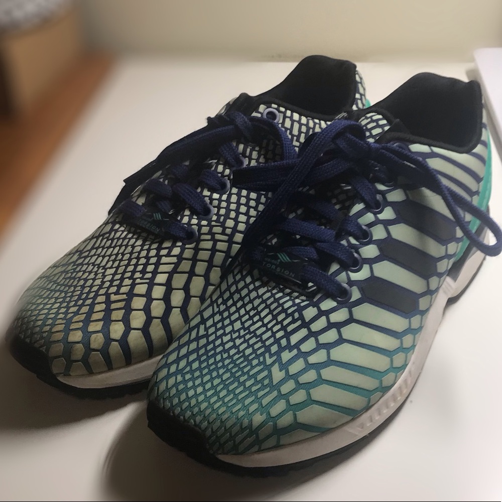 Blue Adidas Torsion Sneakers